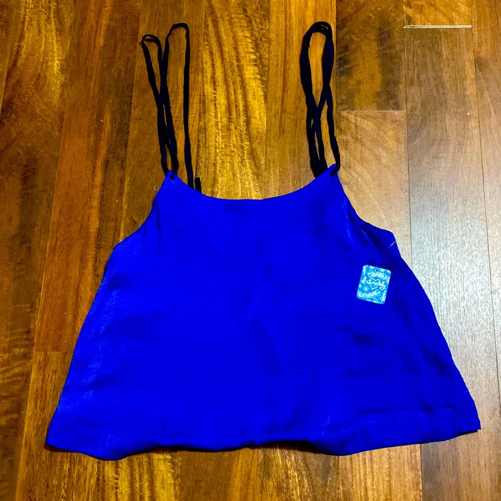 NWT Intimately Free People Large Blue Polyester Camisole Intimate Sleep Top
